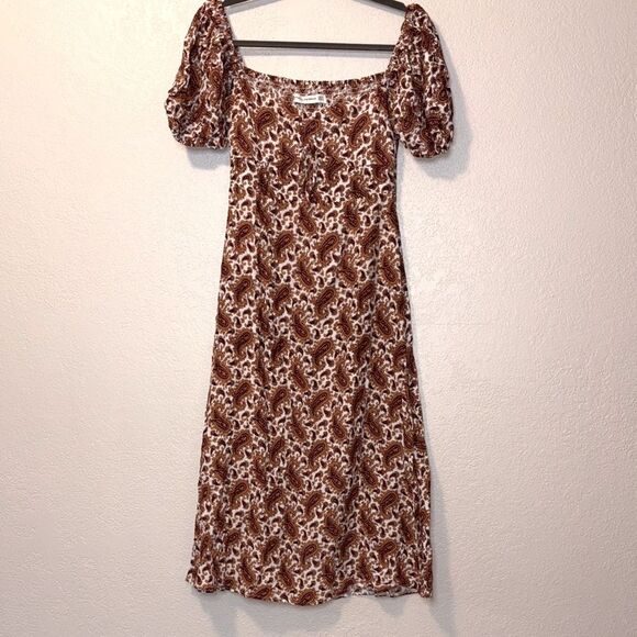 Faithfull the Brand Floral Brown Midi Dress - Picture 2 of 8